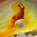 A striking mural of the Virgin Mary by French artist A. D'Acchille, in the Church of the Visitation (Seetheholyland.net)