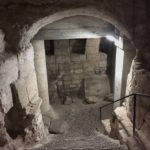 Ancient and modern structures at the base of ancient steps leading into the cave church (© American Friends of the Episcopal Diocese of Jerusalem)