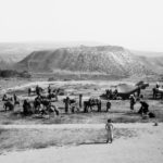 Beit She'an in about 1925, before the Roman-Byzantine city in front of the mound was excavated. (American Colony/Eric Matson collection)