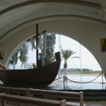 Boat-shaped altar in church at Magdala (Seetheholyland.net)