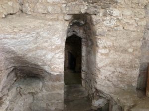 Detail of rock-cut doorway in the first-century house (© Gregory Jenks)