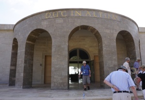 Entrance to Duc in Altum church at Magdala (© Martin Bain / Seetheholyland.net)