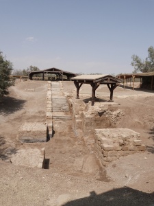 Four piers show where Byzantine church is believed to have been built (Seetheholyland.net)