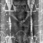 Full-length negative of the front image on the Shroud (Wikipedia)