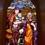 Holy Family in stained glass at St John’s Church, Maadi (Stephen Sizer / Wikimedia)