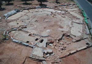 Aerial view of Kathisma church (© Israel Antiquities Authority)