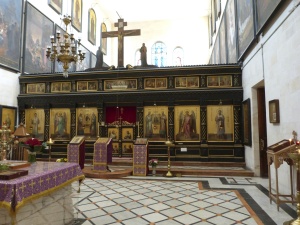 Iconostasis in St Alexander Nevsky chapel (Seetheholyland.net)