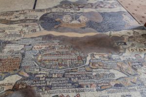Madaba map, with Jerusalem in centre and Dead Sea in background (Matyas Rehak / Shutterstock)