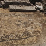 Mosaic floor with rosette design found at Magdala (© Magdala Center – Universidad Anáhuac México Sur)