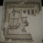 Mosaic including boat discovered at Magdala (© Magdala Project)