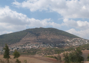 Mount Tabor with Franciscan monastery on top (Seetheholyland.net)