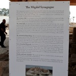 Notice describing synagogue at Magdala (Seetheholyland.net)