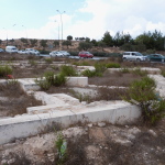 Highway traffic passing ruins of Kathisma church (Seetheholyland.net)