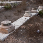Row of column bases from Kathisma church (Seetheholyland.net)
