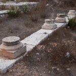 Row of column bases from Kathisma church (Seetheholyland.net)