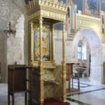 Bishop's throne in the Church of St John the Baptist (Seetheholyland.net)