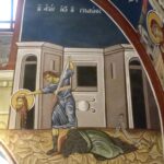 Mural of the saint's beheading, in the Church of St John the Baptist (Seetheholyland.net)