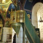 Tiny pulpit in the Church of St John the Baptist (Seetheholyland.net)