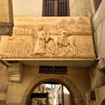 Relief of Flight Into Egypt, above entrance to Abu Serga Church, Cairo (© Günther Simmermacher)