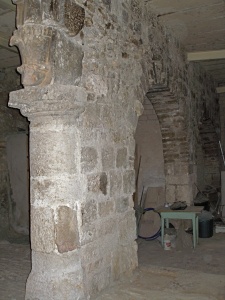 Remains of main entrance to Constantine's church, in the now-closed Zalatimo's sweetshop (Seetheholyland.net)