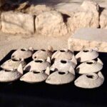 Clay lamps from the eighth to ninth centuries discovered during excavations (©️Emil Eljam / Israel Antiquities Authority)