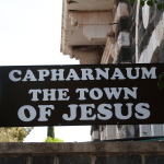 Sign at entrance to Capernaum site (Seetheholyland.net)
