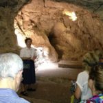 Sr Stefania talking to visitors in the cave church (© Gregory Jenks)