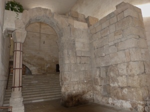 Stonework on right is part of Hadrian's 2nd-century forum (Seetheholyland.net)