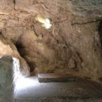 View of the cave church with a raised stone indicating the place of the altar (© Gregory Jenks)