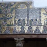 Wall decoration uncovered during renovation of Church of the Nativity (Seetheholyland.net)